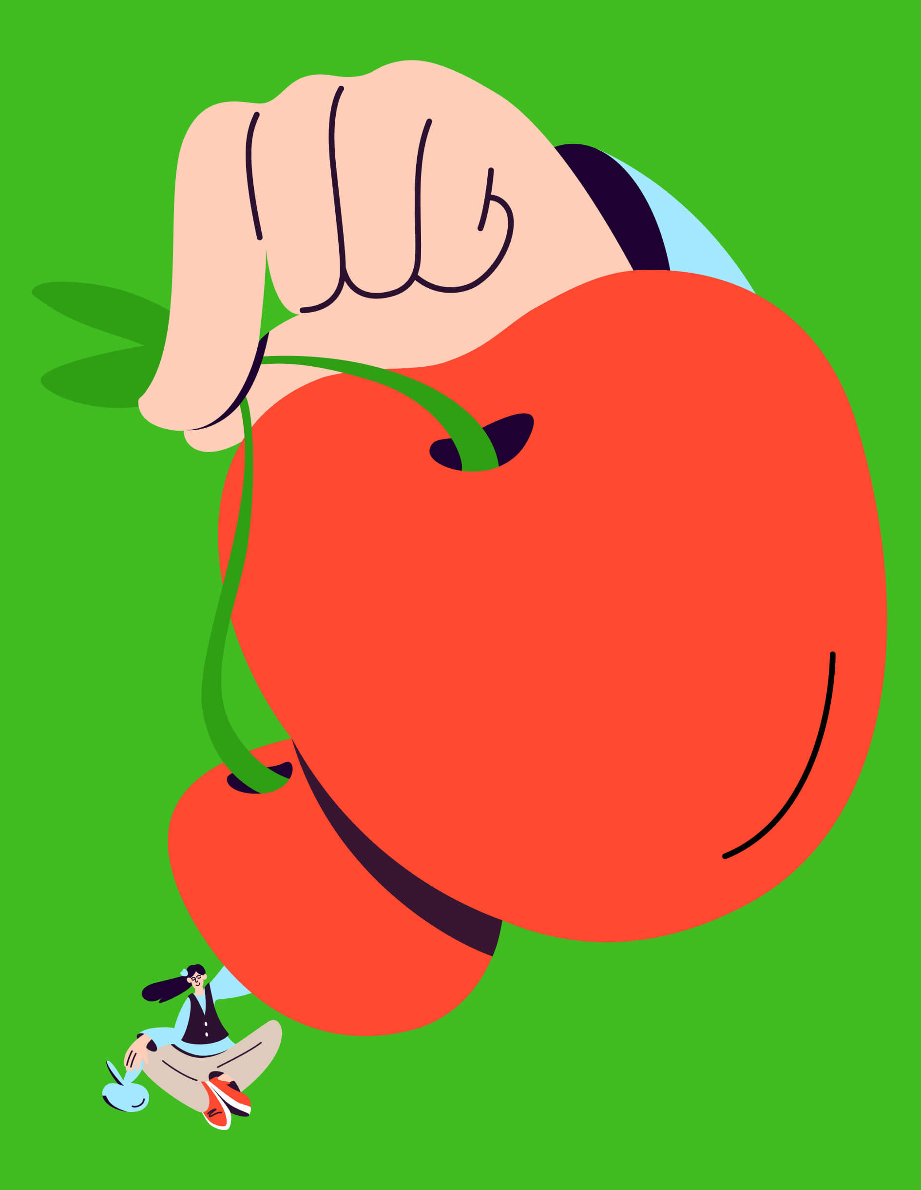 Grocery delivery illustration